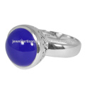 Blue Onyx Gemstone 925 Solid Silver Ring Jewelry